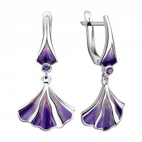 Серебряные серьги TALANT 14-72-0006-17197 с фианитом и эмалью 14-72-0006-17197 фото