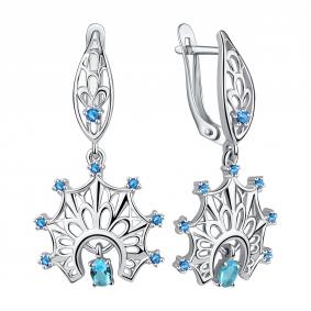 Серебряные серьги TALANT 14-72-0009-17354 с фианитом 14-72-0009-17354 фото