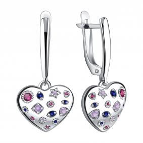 Серебряные серьги TALANT 14-72-000M-17418 с фианитом 14-72-000M-17418 фото