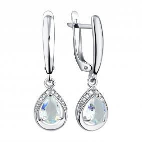 Серебряные серьги TALANT 14-72-000Х-13818 с фианитом и кварцем 14-72-000Х-13818 фото