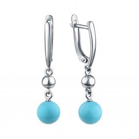 Серебряные серьги TALANT 14-76-000Ъ-15071 с бирюзой 14-76-000Ъ-15071 фото
