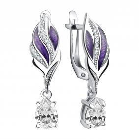 Серебряные серьги TALANT 14-79-0001-17191 с фианитом и эмалью 14-79-0001-17191 фото