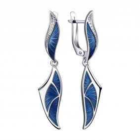 Серебряные серьги TALANT 14-79-0001-17192 с фианитом и эмалью 14-79-0001-17192 фото