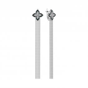 Серебряные серьги TALANT 14-79-0001-17399 с фианитом и эмалью 14-79-0001-17399 фото