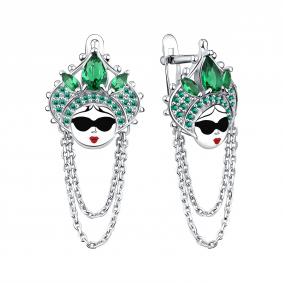 Серебряные серьги TALANT 14-79-0003-17186 с фианитом 14-79-0003-17186 фото