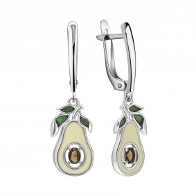 Серебряные серьги TALANT 14-79-0007-17139 с фианитом и эмалью 14-79-0007-17139 фото