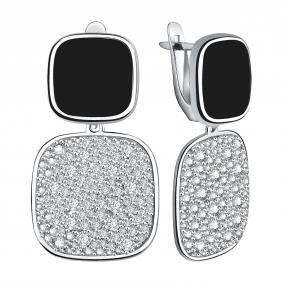 Серебряные серьги TALANT 14-7B-0001-17259 с фианитом и эмалью 14-7B-0001-17259 фото