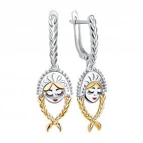 Серебряные серьги TALANT 14-7O-0000-17347 с эмалью 14-7O-0000-17347 фото