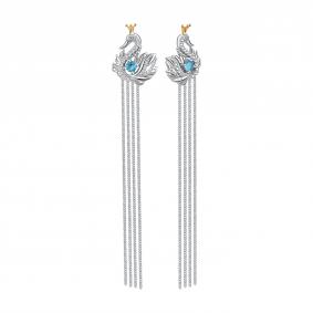 Серебряные серьги TALANT 14-7М-0009-17364 с фианитом 14-7М-0009-17364 фото