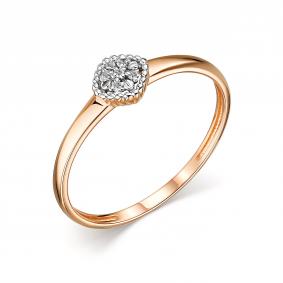 Золотое кольцо АЛЬКОР 14096-100 с бриллиантом 14096-100 фото
