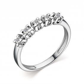 Кольцо из белого золота АЛЬКОР 14239-200 с бриллиантом 14239-200 фото