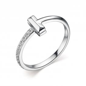 Золотое кольцо АЛЬКОР 14253-200 с бриллиантом 14253-200 фото