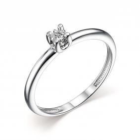 Помолвочное кольцо из белого золота АЛЬКОР с бриллиантом 14283-200 14283-200 фото