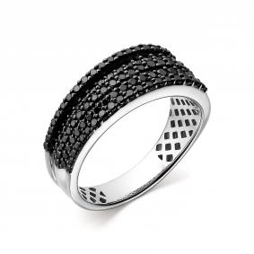 Кольцо из белого золота АЛЬКОР 14287-213 с бриллиантом 14287-213 фото