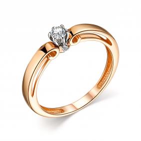 Помолвочное кольцо из золота АЛЬКОР с бриллиантом 14356-100 14356-100 фото