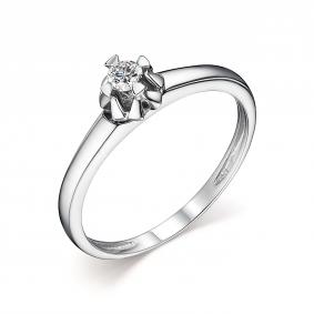 Помолвочное кольцо из белого золота АЛЬКОР с бриллиантом 14488-200 14488-200 фото