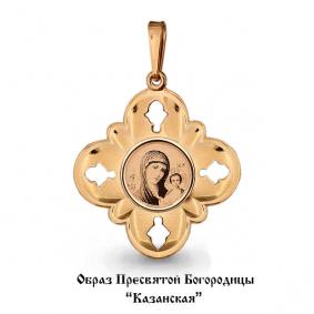 Золотая подвеска AQUAMARINE 14541 14541 фото