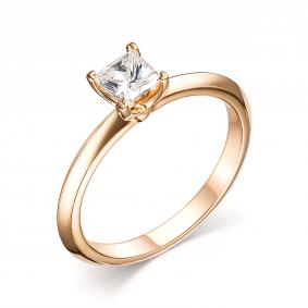 Золотое кольцо АЛЬКОР 14648-КБ5 с бриллиантом 14648-КБ5 фото