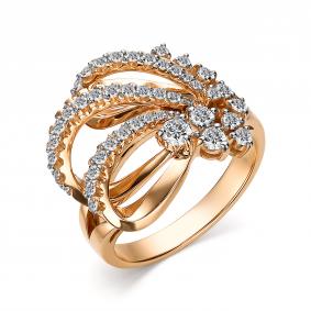 Золотое кольцо АЛЬКОР 14649-100 с бриллиантом 14649-100 фото