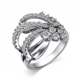 Кольцо из белого золота АЛЬКОР 14649-200 с бриллиантом 14649-200 фото