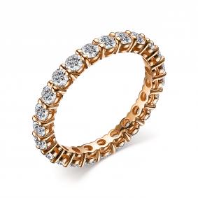 Золотое кольцо АЛЬКОР 14651-100 с бриллиантом 14651-100 фото