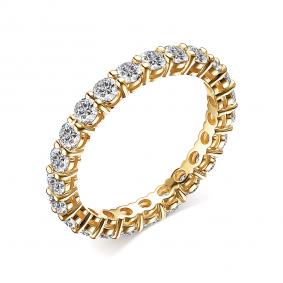 Золотое кольцо АЛЬКОР 14651-300 с бриллиантом 14651-300 фото