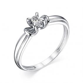 Кольцо из белого золота АЛЬКОР 14770-200 с бриллиантом 14770-200 фото