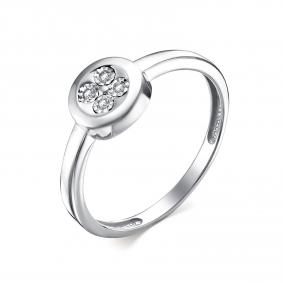 Кольцо из белого золота АЛЬКОР 14772-200 с бриллиантом 14772-200 фото