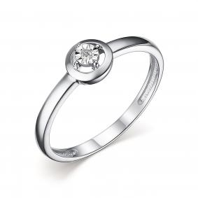 Золотое кольцо АЛЬКОР 14774-200 с бриллиантом 14774-200 фото