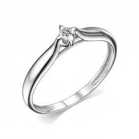 Кольцо из белого золота АЛЬКОР 14779-200 с бриллиантом 14779-200 фото