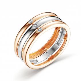 Золотое кольцо АЛЬКОР 14783-100 с бриллиантом 14783-100 фото