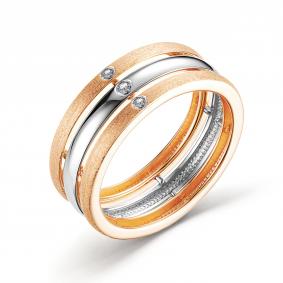 Золотое кольцо АЛЬКОР 14783-А00 с бриллиантом 14783-А00 фото