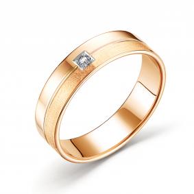 Золотое кольцо АЛЬКОР 14795-А00 с бриллиантом 14795-А00 фото