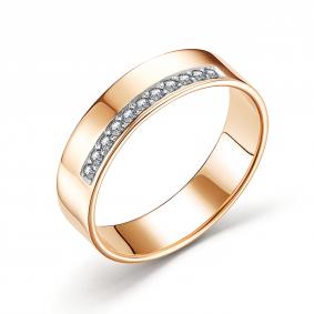 Золотое кольцо АЛЬКОР 14797-100 с бриллиантом 14797-100 фото