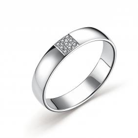 Кольцо из белого золота АЛЬКОР 14801-200 с бриллиантом 14801-200 фото