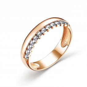 Золотое кольцо АЛЬКОР 14821-100 с бриллиантом 14821-100 фото