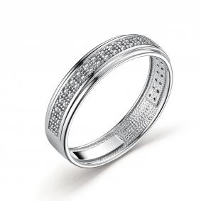 Кольцо из белого золота АЛЬКОР 14844-200 с бриллиантом 14844-200 фото