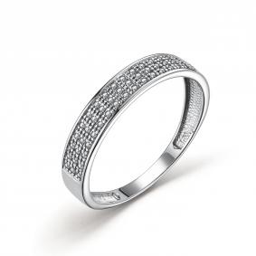 Кольцо из белого золота АЛЬКОР 14845-200 с бриллиантом 14845-200 фото