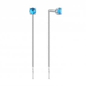 Серебряные серьги TALANT 15-72-0009-26412 с фианитом 15-72-0009-26412 фото