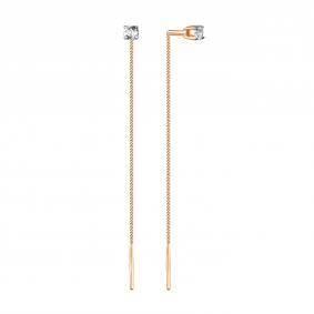 Золотые серьги TALANT 15-92-0001-21918 с фианитом 15-92-0001-21918 фото