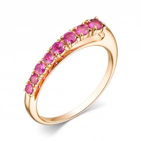 Золотое кольцо АЛЬКОР 15733-103 с рубином 15733-103 фото
