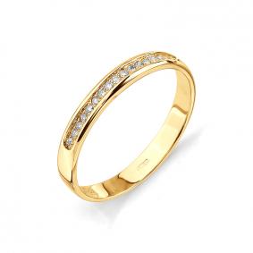 Золотое кольцо АЛЬКОР 1664-100 с бриллиантом 1664-100 фото