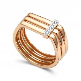 Золотое кольцо АЛЬКОР 16904-100 с бриллиантом 16904-100 фото