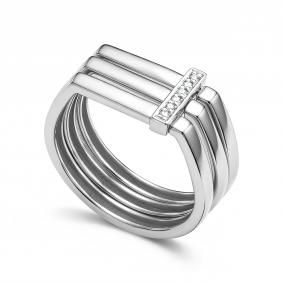 Кольцо из белого золота АЛЬКОР 16904-200 с бриллиантом 16904-200 фото