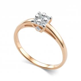 Золотое кольцо АЛЬКОР 16939-100 с бриллиантом 16939-100 фото