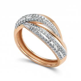 Золотое кольцо АЛЬКОР 16957-100 с бриллиантом 16957-100 фото