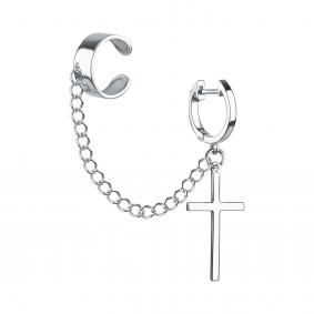 Одиночная серьга-крест из серебра TALANT 17-72-0000-12581 17-72-0000-12581 фото