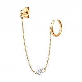 Золотые серьги SOKOLOV 170051 с фианитом 170051 фото