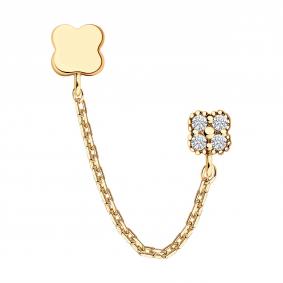 Одиночная серьга из золота SOKOLOV с фианитом 170101 170101 фото