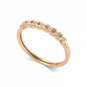 Золотое кольцо АЛЬКОР 17076-100 с бриллиантом 17076-100 фото